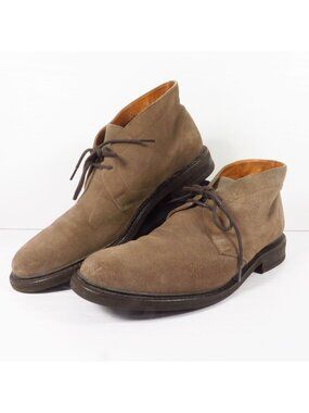Frye Chukka Boots Men's Size 11 Brown Grey Suede Lace Up Preppy Indie Plain Toe